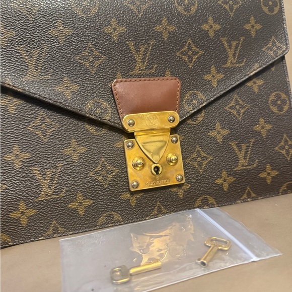 LOUIS VUITTON CONCORDE HANDBAG BRIEFCASE M51190 SR0945 XX21904 with 2 keys - Picture 2 of 16